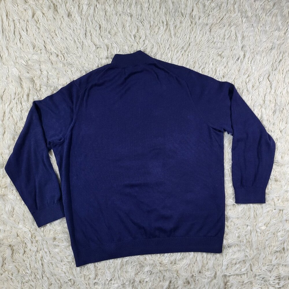 Vineyard Vines Navy Blue Quarter Zip Mens Sweater XXL - Picture 11 of 15
